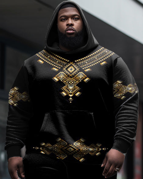 Big & Tall Athletic Hoodie Sweatpants Set for big men view 2
