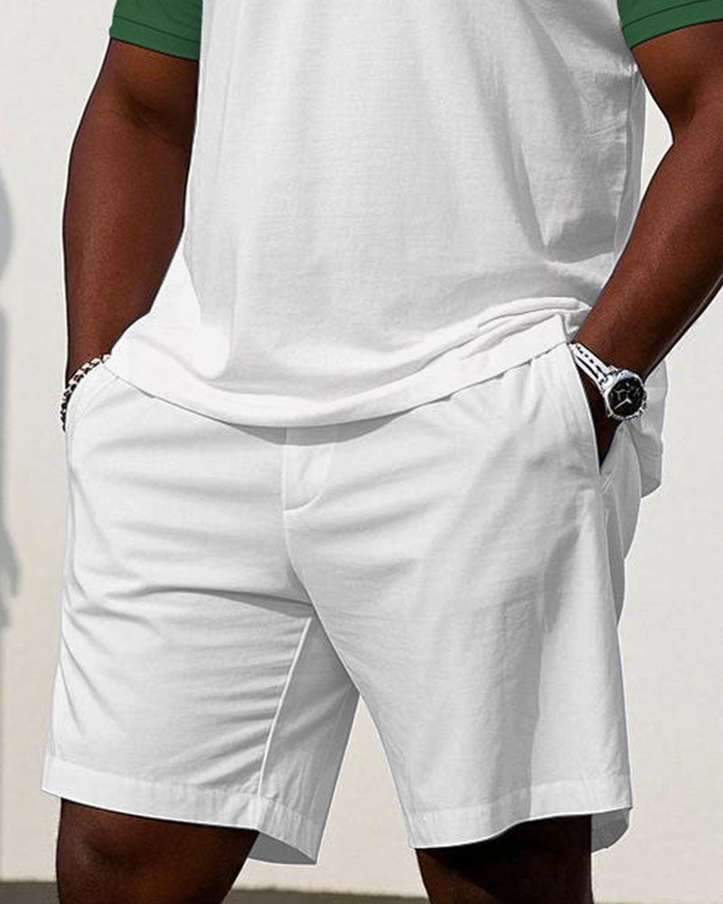 Big & Tall White Green Graphic Jeans for big men view 3