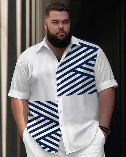 Big & Tall Striped Business Casual Jeans for big men view 2