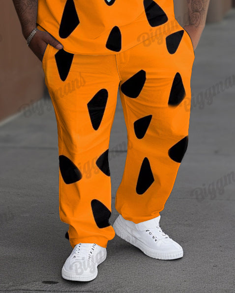 Big & Tall Athletic Streetwear T-Shirt Pants Set for big men view 6