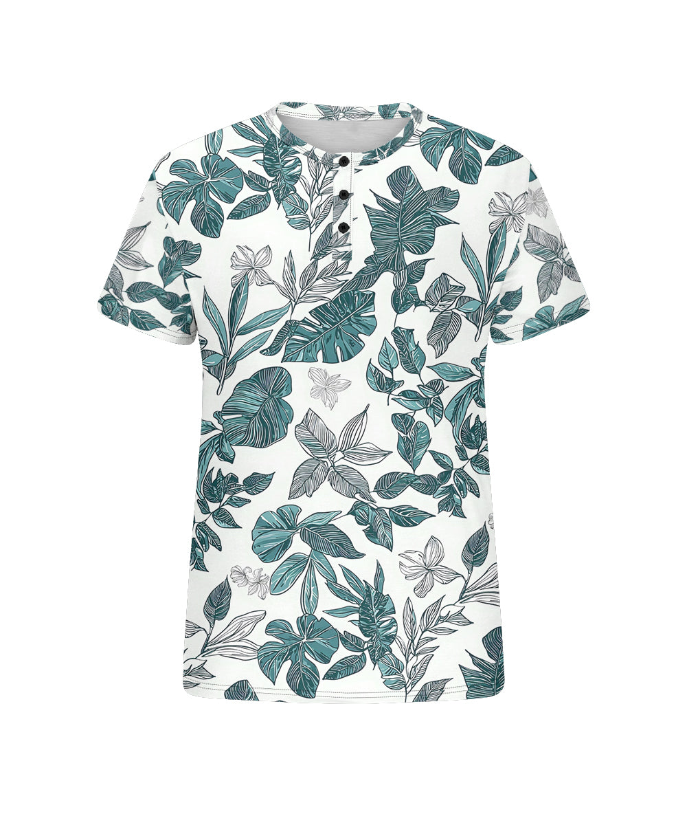 Big & Tall Hawaiian Graphic Floral T-Shirt for big men view 4