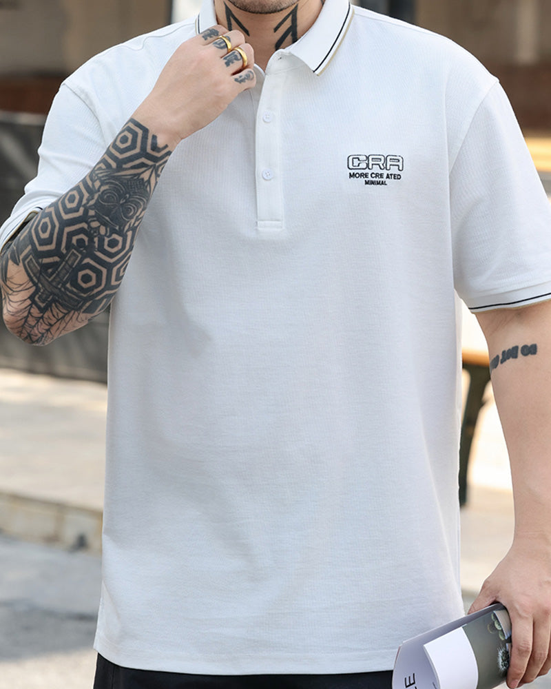 Big & Tall Business Casual Streetwear Polo Shirt for big men view 3