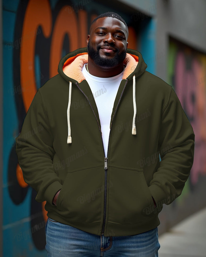 Big & Tall Solid Color Hoodie for big men view 4