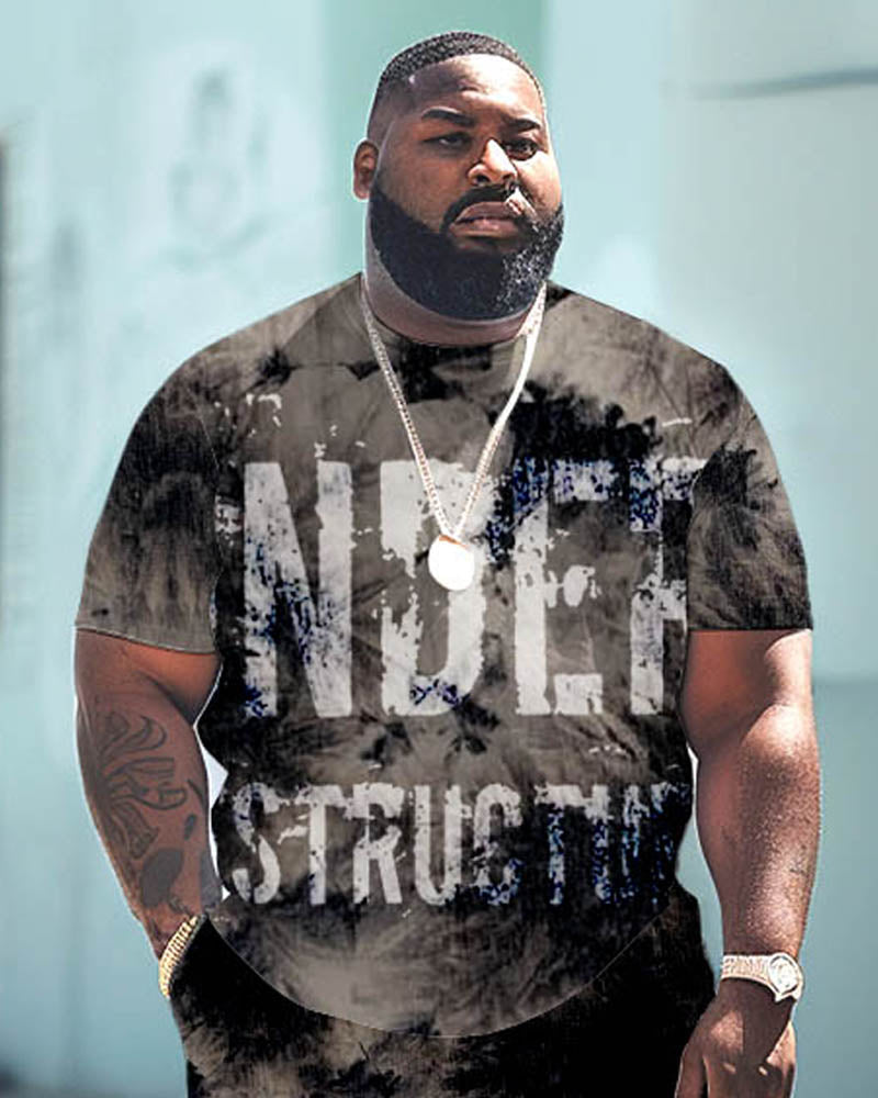Big & Tall Graphic Splash Ink Two-piece Set for big men view 3