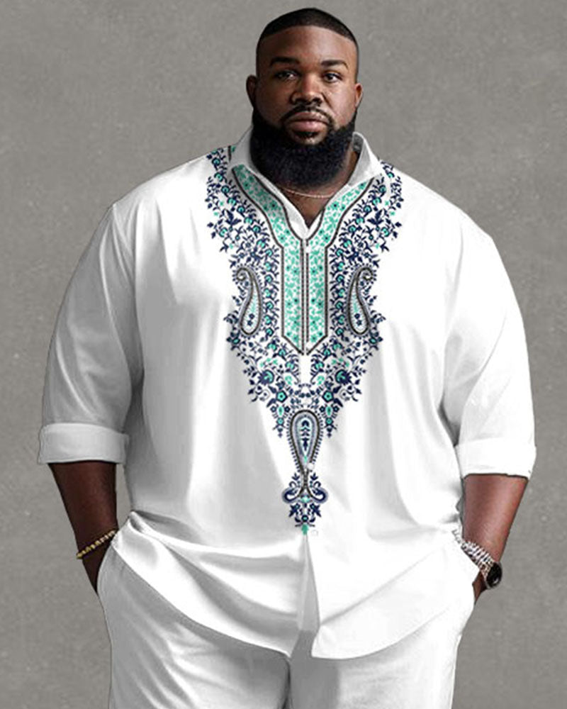 Big & Tall Graphic T-Shirt Pants Set for big men view 2