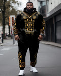 Big & Tall Graphic Hoodie Sweatpants Set for big men view 1