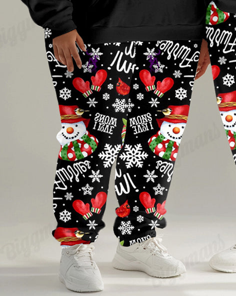 Big & Tall Graphic Hoodie Sweatpants Set for big men view 4