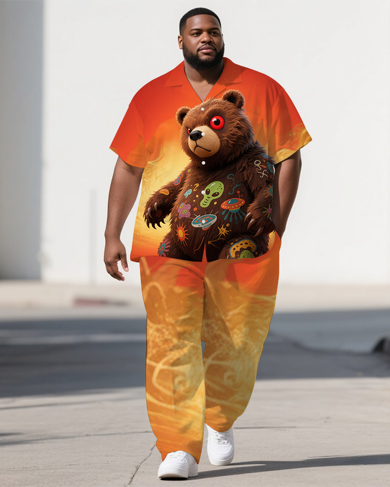 Big & Tall Gradient T-Shirt Pants Set for big men view 1