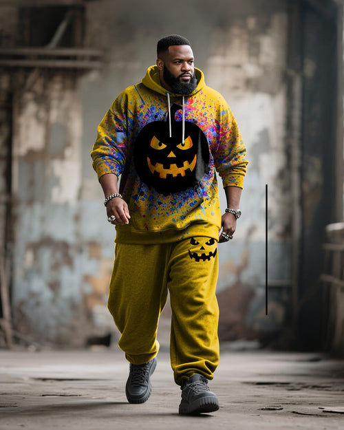 Big & Tall Graphic Graffiti Hoodie Sweatpants Set for big men view 1