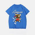 Big & Tall Blue Graphic Streetwear T-Shirt for big men view 2
