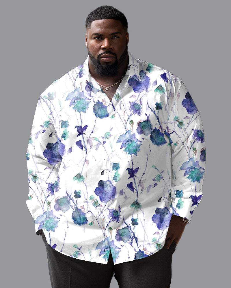 Big & Tall Streetwear Long Sleeve Shirt for big men