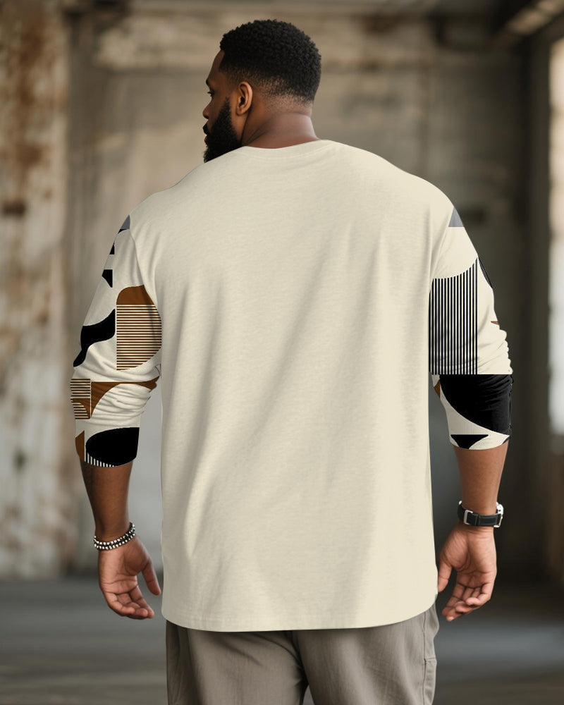 Big & Tall Geometric Graphic T-Shirt for big men view 2
