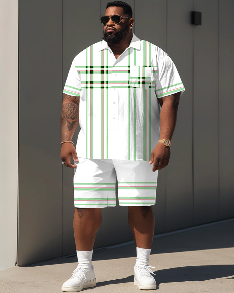 Big & Tall Plaid Graphic Jeans for big men view 1