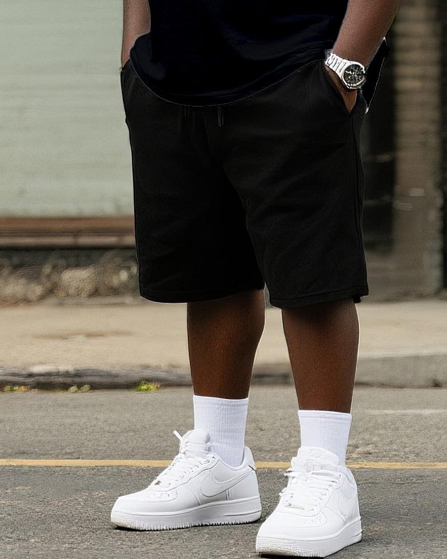Big & Tall Streetwear T-Shirt Shorts Set for big men view 3