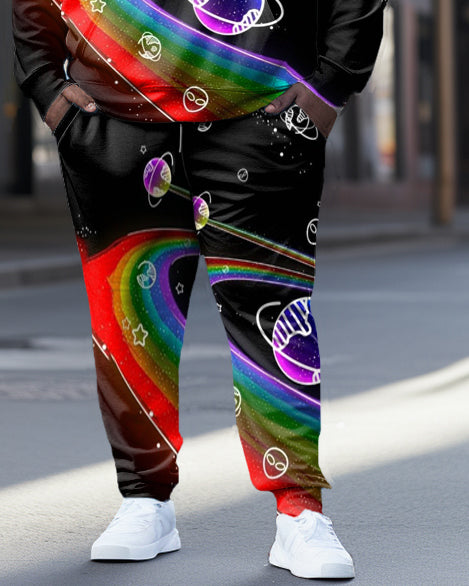 Big & Tall Streetwear Hoodie Sweatpants Set for big men view 3