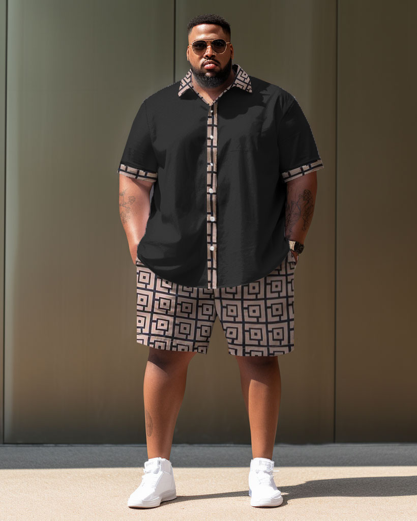 Big & Tall Colorblock Streetwear Jeans for big men view 1