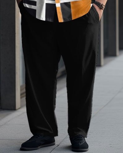 Big & Tall Geometric Business Casual Jeans for big men view 3