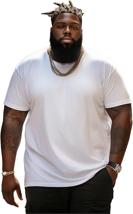 Big & Tall Solid Color T-Shirt for big men view 6