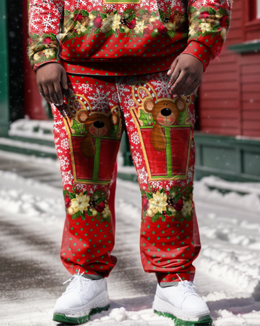 Big & Tall Graphic Hoodie Sweatpants Set for big men view 3