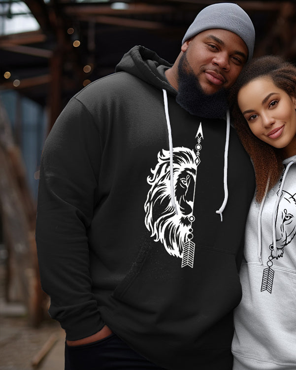 Big & Tall Graphic Hoodie Sweatpants Set for big men view 2