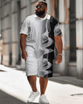 Big & Tall Geometric Graphic Jeans for big men view 1
