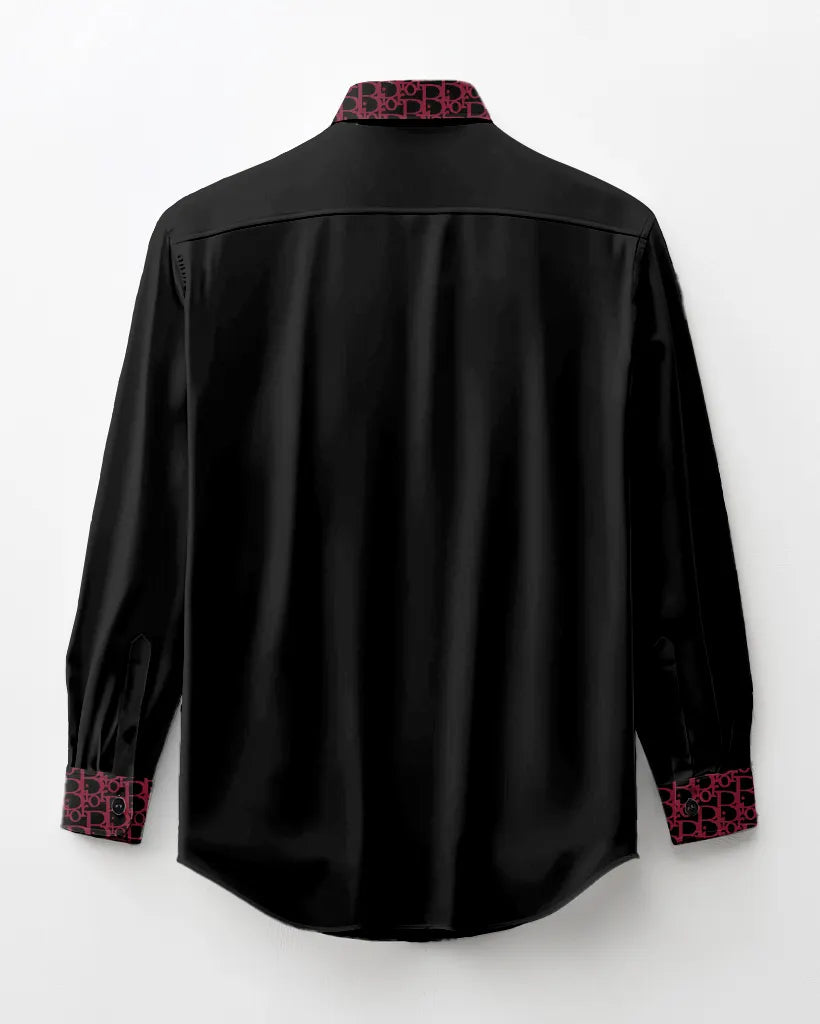 Big & Tall Patchwork Long Sleeve Shirt for big men view 15