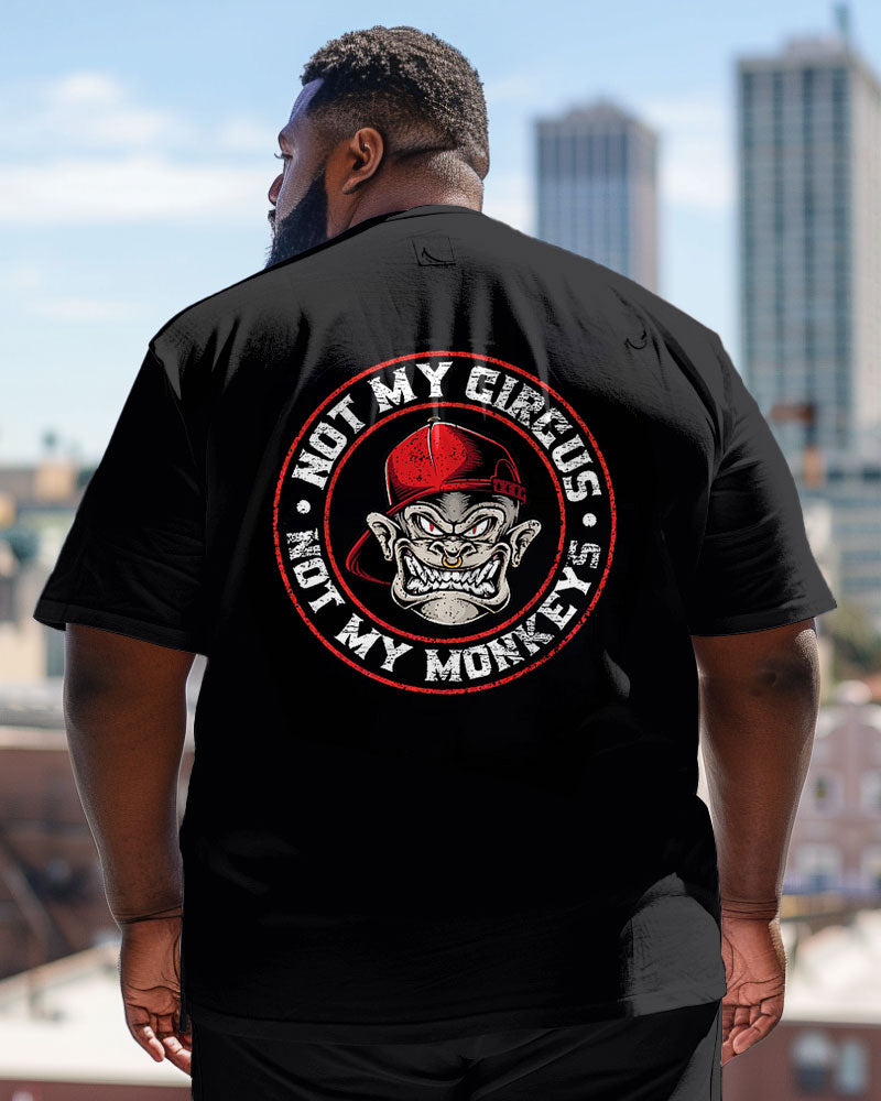 Big & Tall Streetwear Skull T-Shirt for big men view 1