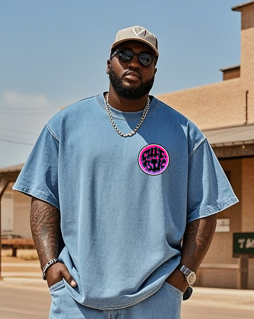 Big & Tall Denim Washed T-Shirt for big men