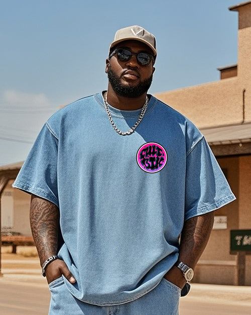 Big & Tall Denim Washed T-Shirt for big men