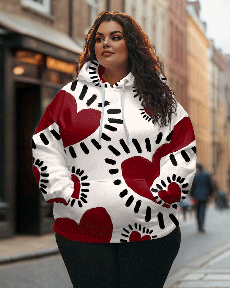 Big & Tall Graphic Streetwear Hoodie for big men