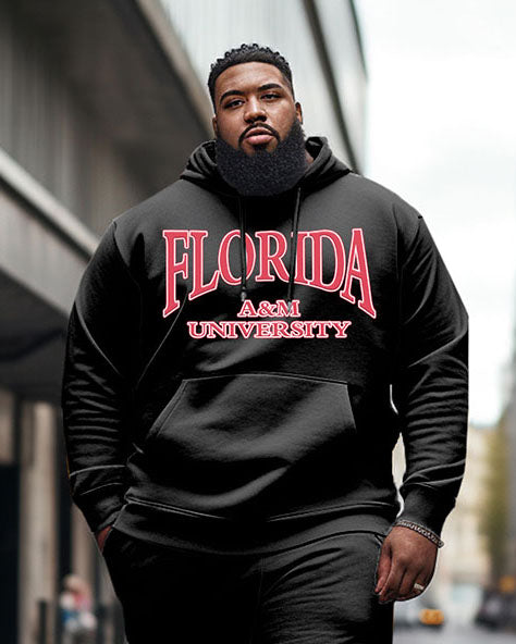 Big & Tall Graphic Hoodie Sweatpants Set for big men view 2