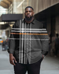 Big & Tall Plaid Business Casual Shirt Pants Set for big men