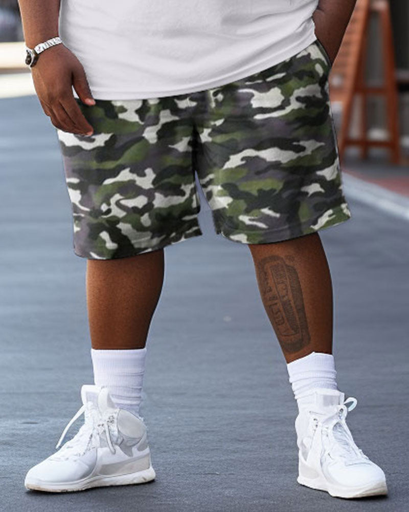 Big & Tall Graffiti Camouflage Two-piece Set for big men view 3