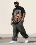 Big & Tall Streetwear T-Shirt Pants Set for big men view 1