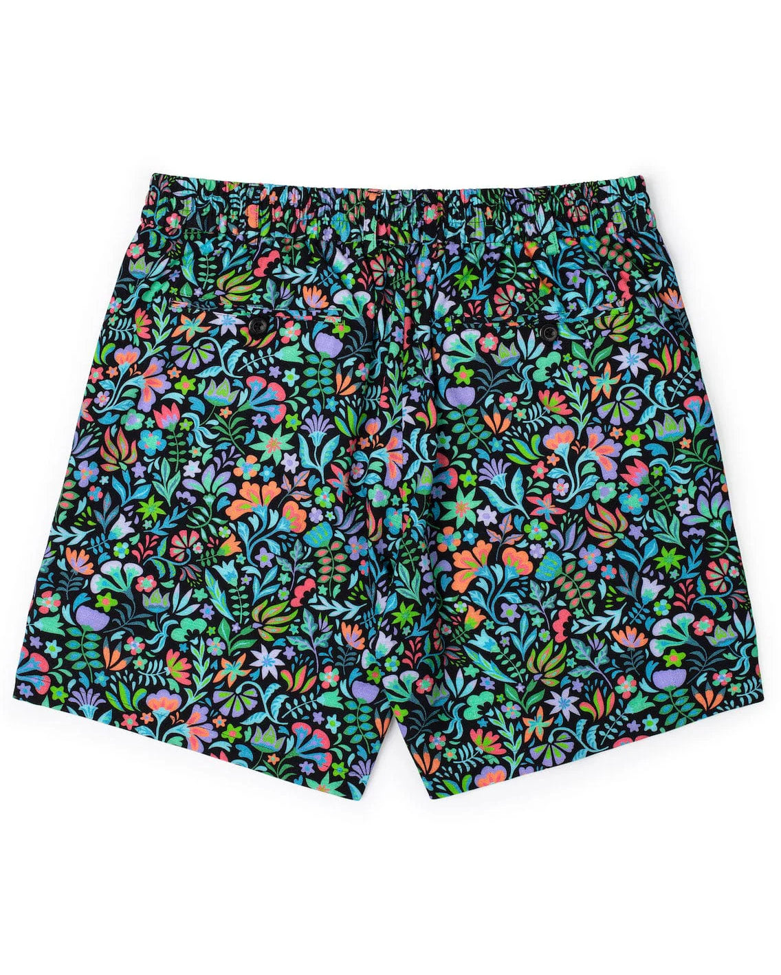 Big & Tall Hawaiian Tropical Colorblock Shorts for big men view 2