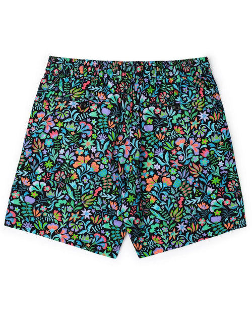 Big & Tall Hawaiian Tropical Colorblock Shorts for big men view 2