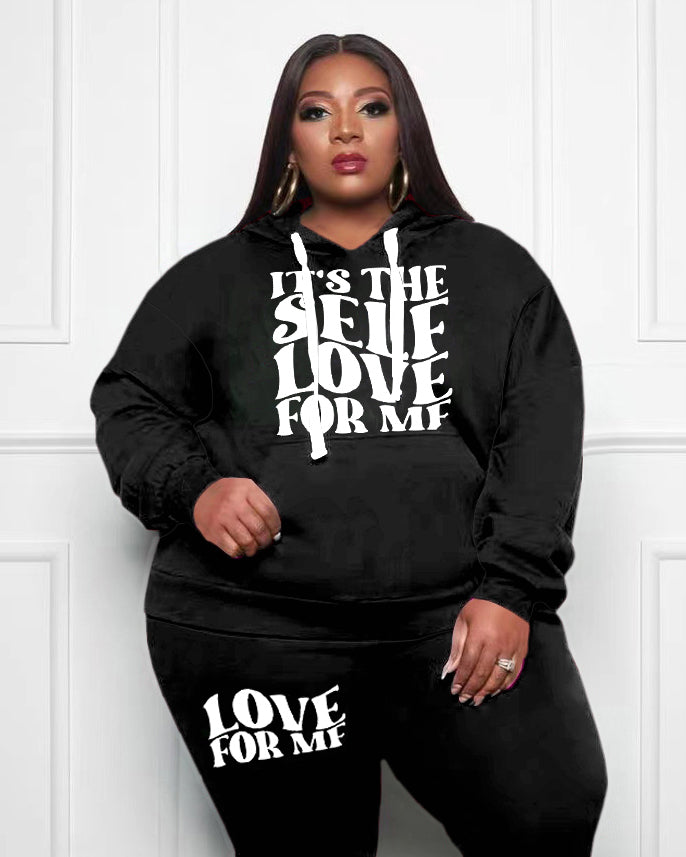 Big & Tall Graphic Hoodie Sweatpants Set for big men view 2