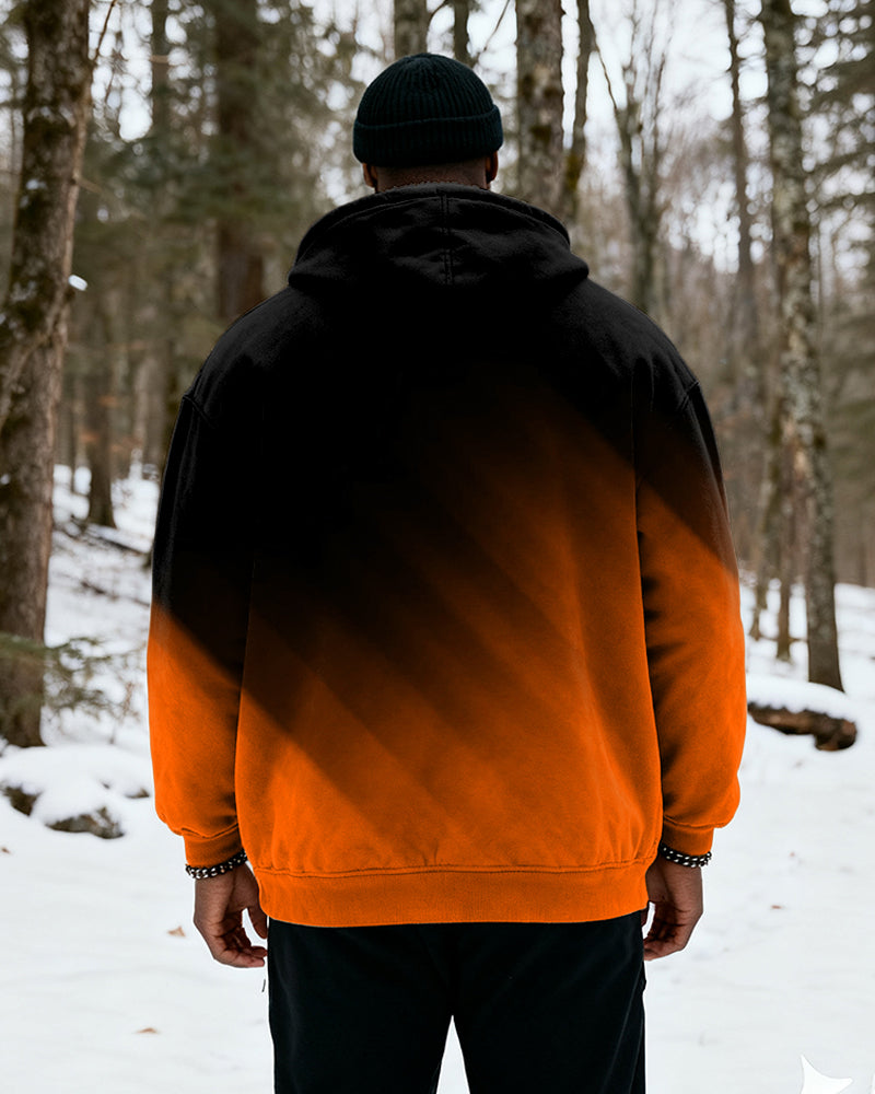 Big & Tall Black Red Gradient Hoodie for big men view 10