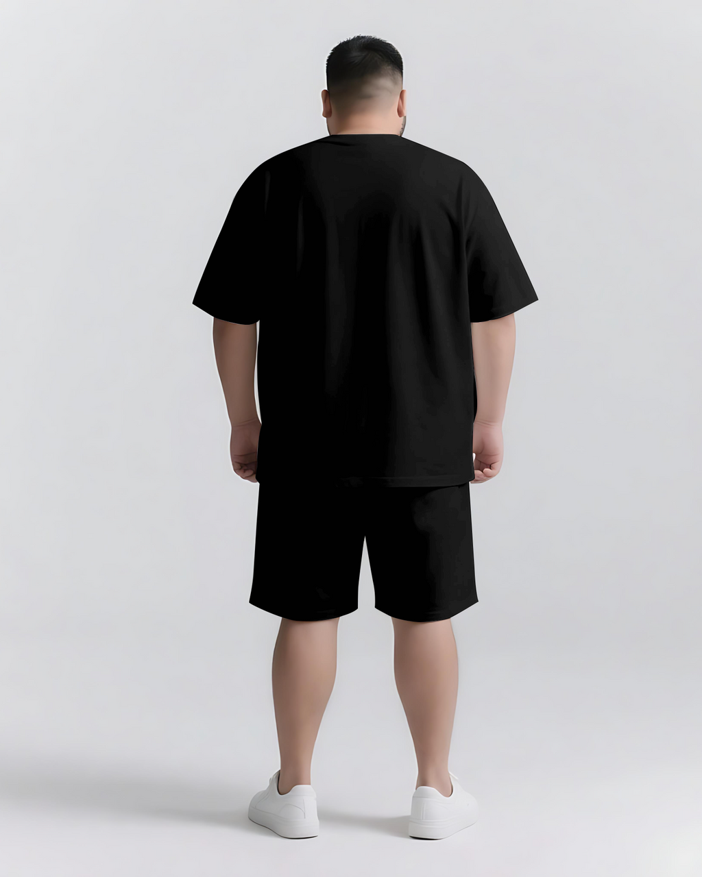 Big & Tall Graphic Streetwear Two-piece Set for big men view 3
