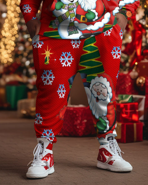 Big & Tall Graphic Graffiti Hoodie Sweatpants Set for big men view 3