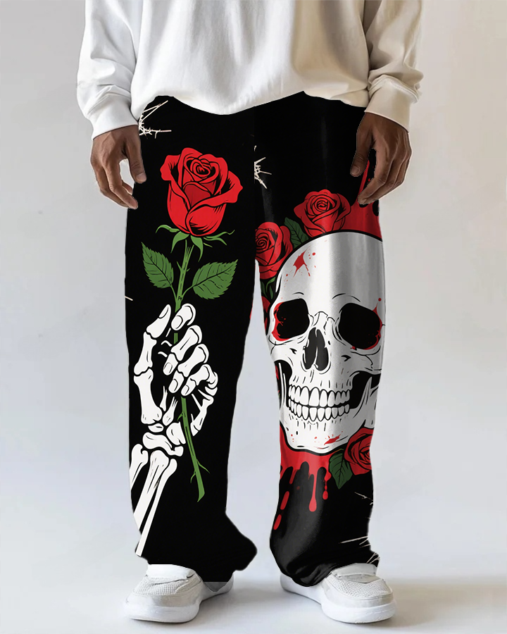 Big & Tall Graffiti Skull Pants for big men