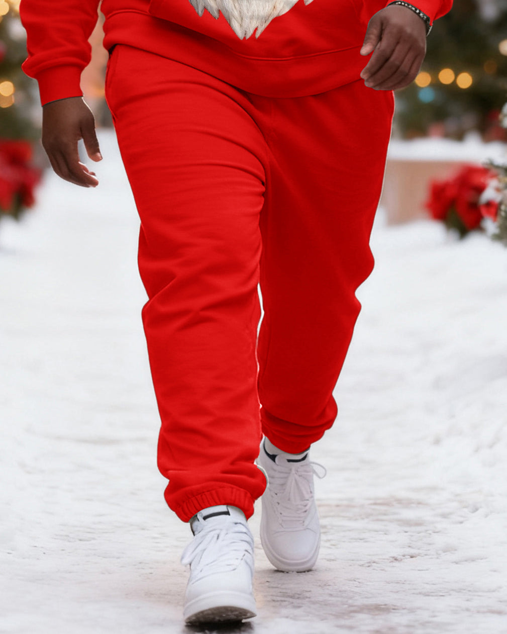Big & Tall Graphic Hoodie Sweatpants Set for big men view 4