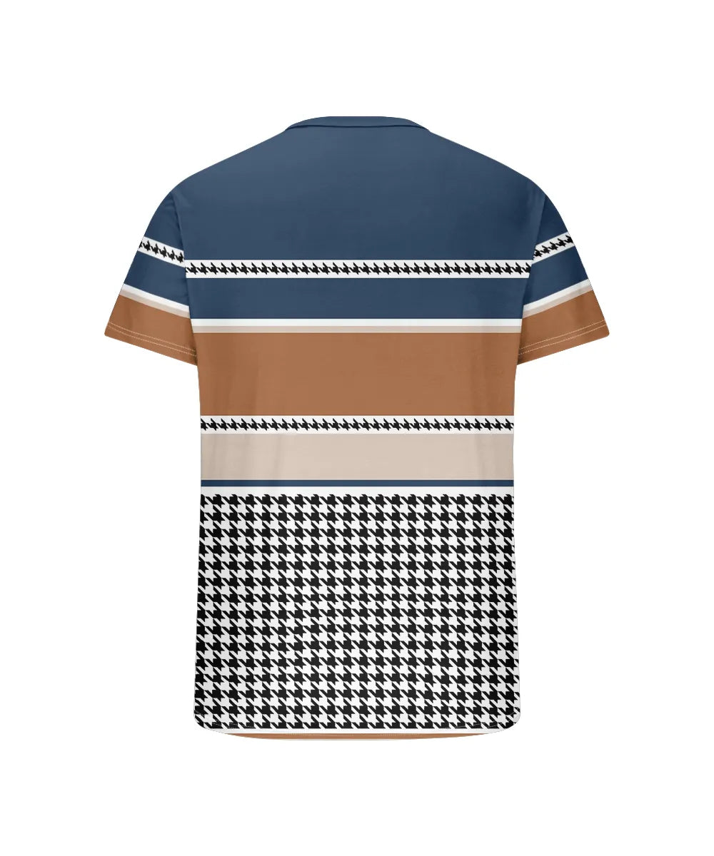 Big & Tall Blue Colorblock Graphic T-Shirt for big men view 5