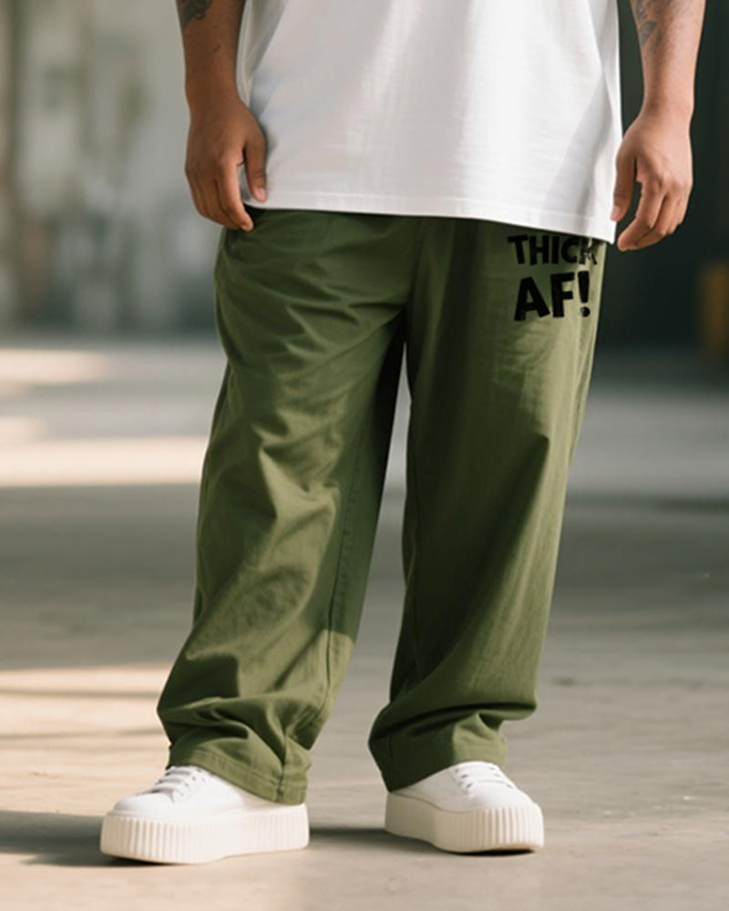 Big & Tall Graphic T-Shirt Pants Set for big men view 3