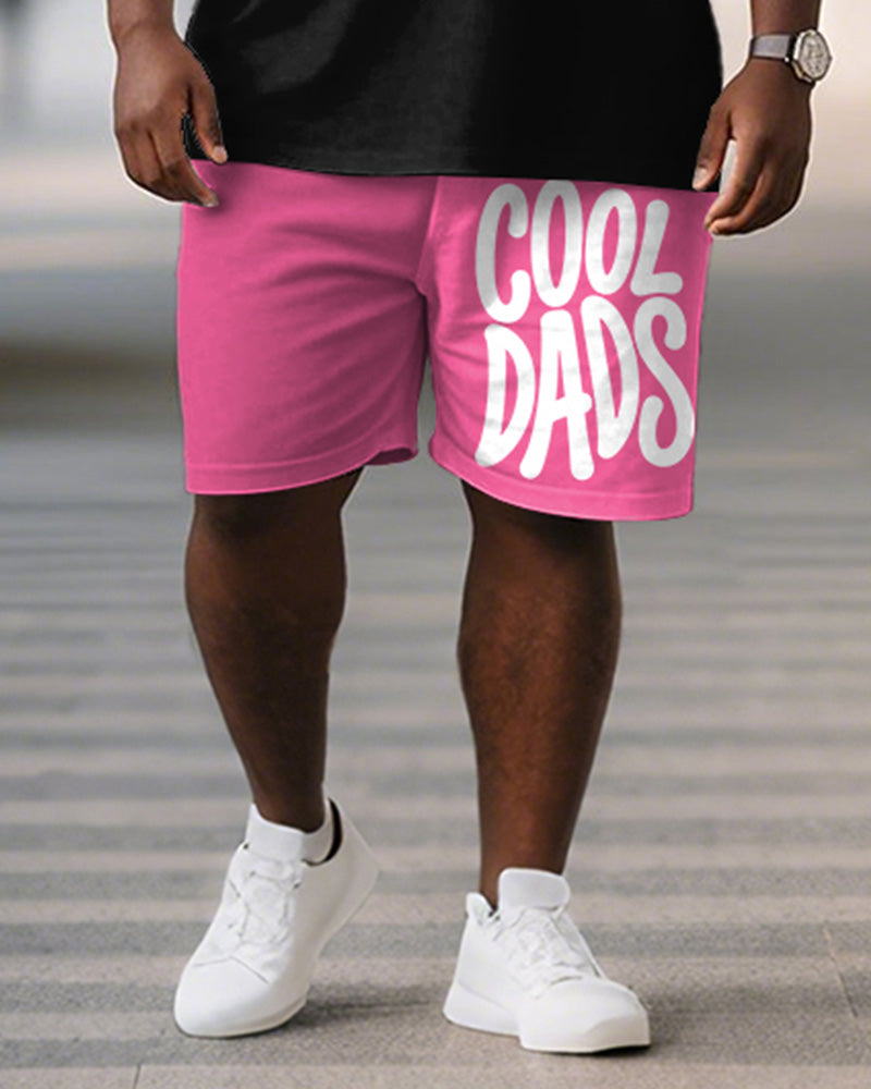 Big & Tall Graphic T-Shirt Shorts Set for big men view 3