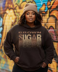 Big & Tall Brown Denim Graphic Hoodie for big men view 1