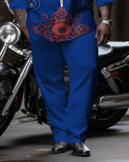 Big & Tall Graphic Shirt Pants Set for big men view 3