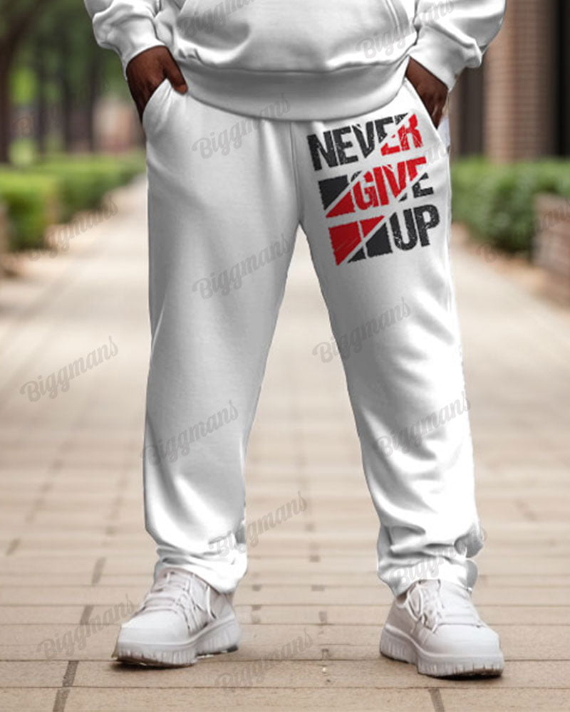 Big & Tall Graphic Hoodie Sweatpants Set for big men view 3