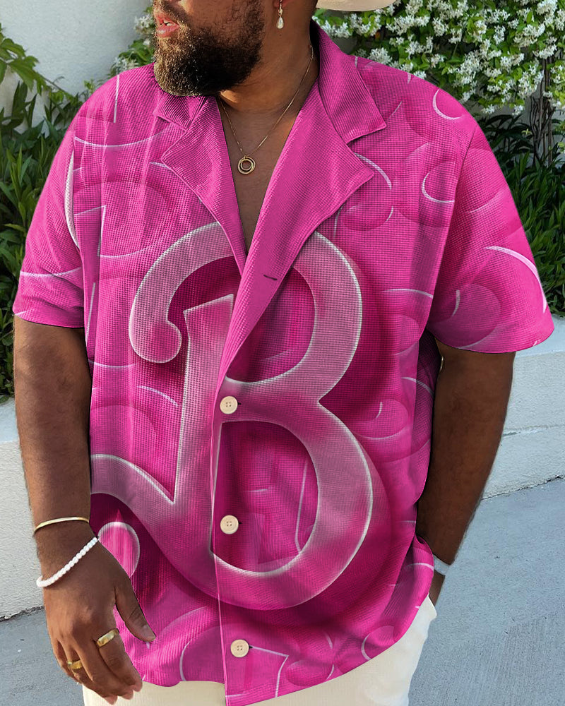 Big & Tall Pink Graphic Jeans for big men