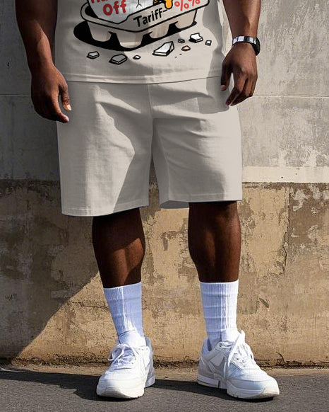 Big & Tall Graphic T-Shirt Shorts Set for big men view 3